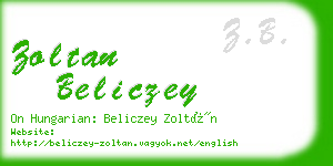 zoltan beliczey business card